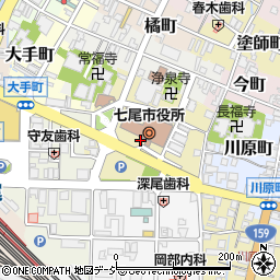 石川県七尾市袖ケ江町周辺の地図