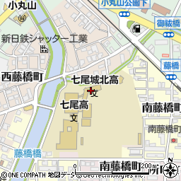 七尾城北高校周辺の地図