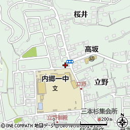 内郷高坂町郵便局周辺の地図