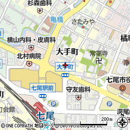 興能信用金庫七尾支店周辺の地図