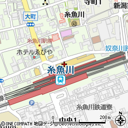 糸魚川観光物産センター周辺の地図