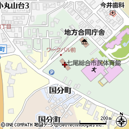 七尾市勤労者総合福祉センター周辺の地図