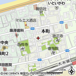 読売新聞　糸魚川専売店周辺の地図