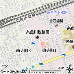 糸魚川税務署周辺の地図