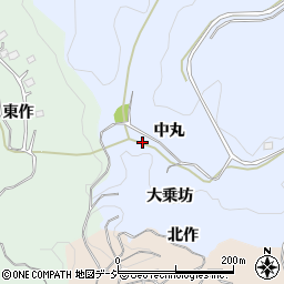 福島県いわき市平上大越中丸周辺の地図