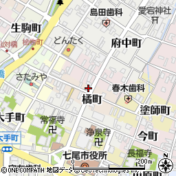 石川県七尾市橘町周辺の地図