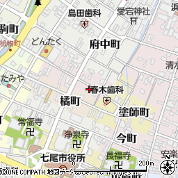石川県七尾市作事町周辺の地図