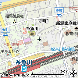 有限会社糸魚川タクシー　事務周辺の地図