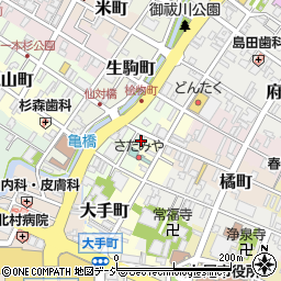 石川県七尾市桧物町周辺の地図