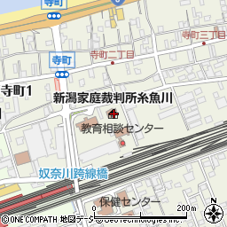 糸魚川簡易裁判所周辺の地図