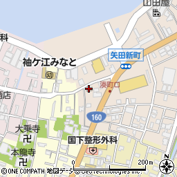 七尾矢田新郵便局 ＡＴＭ周辺の地図
