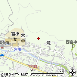福島県いわき市内郷宮町滝周辺の地図