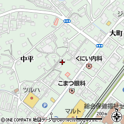 福島県いわき市内郷高坂町中平135周辺の地図
