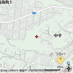 福島県いわき市内郷高坂町中平86周辺の地図