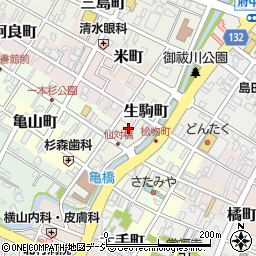 石川県七尾市生駒町周辺の地図