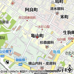 石川県七尾市亀山町周辺の地図