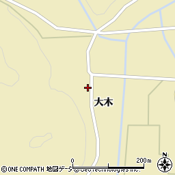 福島県白河市旗宿大木周辺の地図