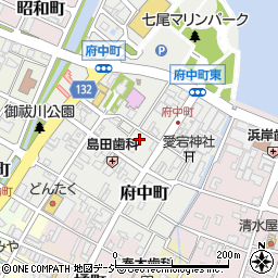 石川県七尾市府中町周辺の地図