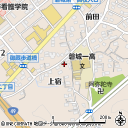 福島県いわき市内郷御厩町上宿周辺の地図