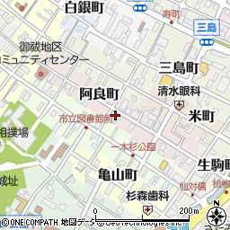 石川県七尾市阿良町周辺の地図