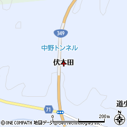 福島県東白川郡鮫川村赤坂中野伏木田周辺の地図