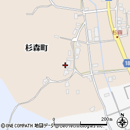 石川県七尾市杉森町ワ周辺の地図