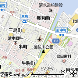 七尾商工会議所周辺の地図