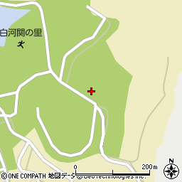 福島県白河市表郷金山狸山周辺の地図