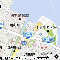 石川県七尾市府中町員外周辺の地図