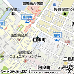 石川県七尾市白銀町4-17周辺の地図