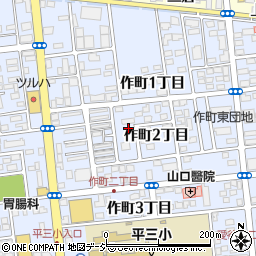 福島県いわき市平作町２丁目周辺の地図