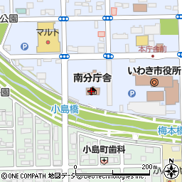 福島県いわき合同庁舎いわき地方振興局県税部納税課周辺の地図