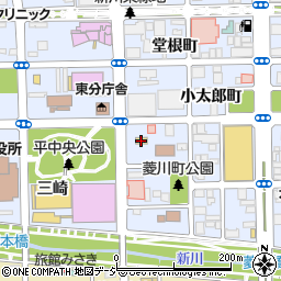 ファミリーマートいわき平菱川町店周辺の地図