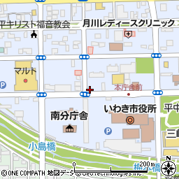 福島県いわき市平童子町3-18周辺の地図