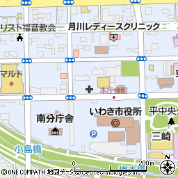 福島県いわき市平童子町3-16周辺の地図