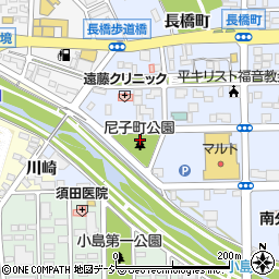尼子町公園周辺の地図