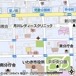 福島県いわき市平童子町2-14周辺の地図