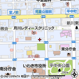 福島県いわき市平童子町2-27周辺の地図