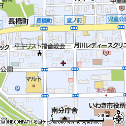 福島県いわき市平童子町1-9周辺の地図