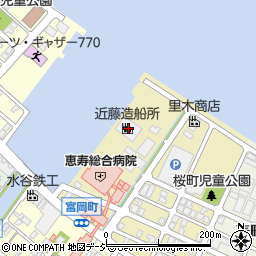 近藤造船所工場周辺の地図
