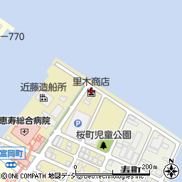 里木商店桜町工場周辺の地図
