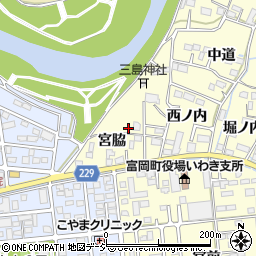 福島県いわき市平北白土宮脇周辺の地図