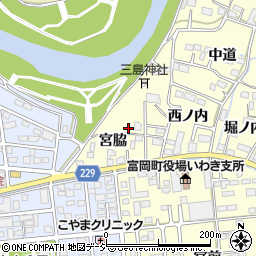 福島県いわき市平北白土（宮脇）周辺の地図