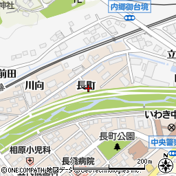 福島県いわき市内郷御厩町長町周辺の地図