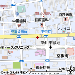 福島県いわき市平中町周辺の地図
