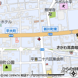 ＮＰＣ２４Ｈいわき平字新川町パーキング周辺の地図