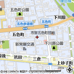 福島県いわき市平五色町周辺の地図