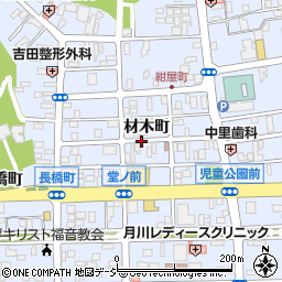 福島県いわき市平材木町周辺の地図