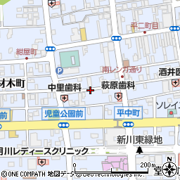 福島県いわき市平鍛冶町周辺の地図