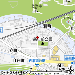 福島県いわき市内郷御台境町新町前周辺の地図